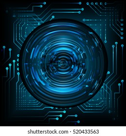 future technology, blue eye cyber security concept background, abstract hi speed digital internet.motion move speed blur. pixel. vector