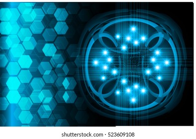 future technology, blue eye cyber security concept background, abstract hi speed digital internet.motion move speed blur. pixel eyeball. vector