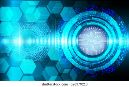 future technology, blue eye cyber security concept background, abstract hi speed digital internet.motion move speed blur. pixel eyeball. vector