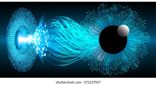 future technology, blue eye cyber security concept background, abstract hi speed digital internet.motion move blur. pixel.