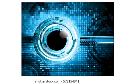 future technology, blue eye cyber security concept background, abstract hi speed digital internet.motion move blur. pixel.