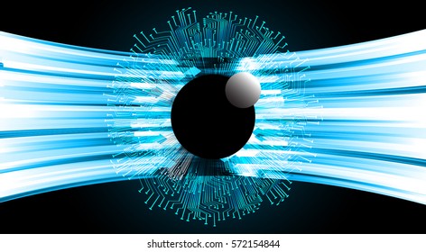 future technology, blue eye cyber security concept background, abstract hi speed digital internet.motion move blur. pixel.