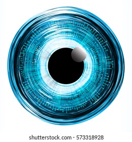future technology, blue eye cyber security concept background