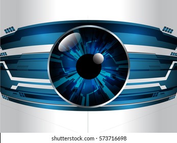 future technology, blue eye cyber security concept background