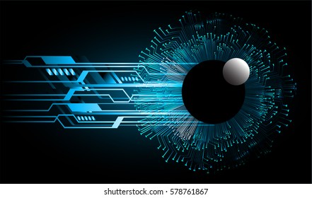 future technology, blue eye cyber security concept background, abstract hi speed digital internet.motion move blur. pixel eyeball. vector