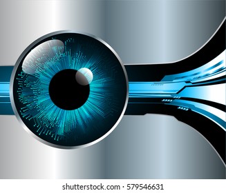 future technology, blue eye cyber security concept background, abstract hi speed digital internet.motion move blur. vector