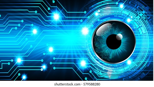 tecnología futura, fondo de concepto de ciberseguridad de los ojos azules, Internet digital abstracto de alta velocidad digital.movimiento movimiento borroso. vectorial
