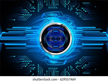 future technology, blue eye cyber security concept background, abstract hi speed digital internet.motion move blur. pixel. vector