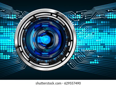 future technology, blue eye cyber security concept background, abstract hi speed digital internet.motion move blur. pixel. vector