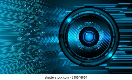 future technology, blue eye cyber security concept background, abstract hi speed digital internet.motion move blur. pixel. vector