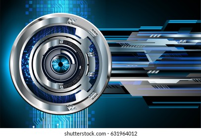 future technology, blue eye cyber security concept background, abstract hi speed digital internet.motion move blur. pixel. vector