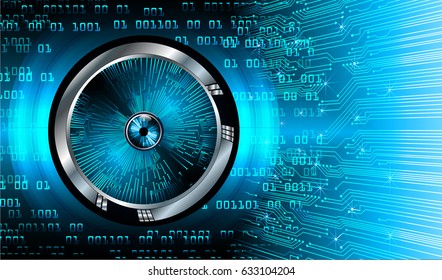 future technology, blue eye cyber security concept background, abstract hi speed digital internet.motion move blur. pixel. vector