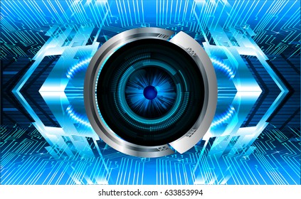 future technology, blue eye cyber security concept background, abstract hi speed digital internet.motion move blur. pixel. vector