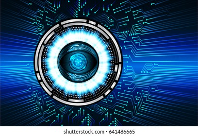 future technology, blue eye cyber security concept background, abstract hi speed digital internet.motion move blur. pixel. vector
