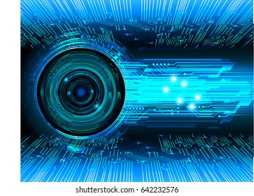 future technology, blue eye cyber security concept background, abstract hi speed digital internet.motion move blur. pixel. vector