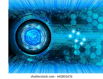 future technology, blue eye cyber security concept background, abstract hi speed digital internet.motion move blur. pixel.