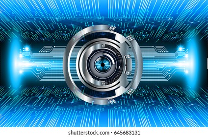 future technology, blue eye cyber security concept background, abstract hi speed digital internet.motion move blur. pixel. vector