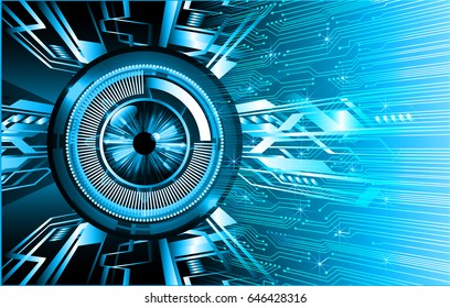 future technology, blue eye cyber security concept background, abstract hi speed digital internet.motion move blur. pixel. vector