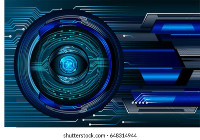future technology, blue eye cyber security concept background, abstract hi speed digital internet.motion move blur. pixel. vector