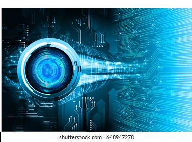 future technology, blue eye cyber security concept background, abstract hi speed digital internet.motion move blur. pixel. vector