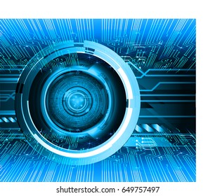future technology, blue eye cyber security concept background, abstract hi speed digital internet.motion move blur. pixel. vector