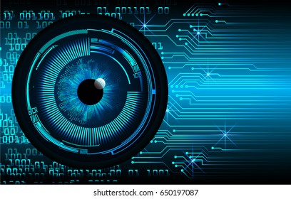 future technology, blue eye cyber security concept background, abstract hi speed digital internet.motion move blur. pixel. vector
