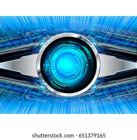 future technology, blue eye cyber security concept background, abstract hi speed digital internet.motion move blur. pixel. vector