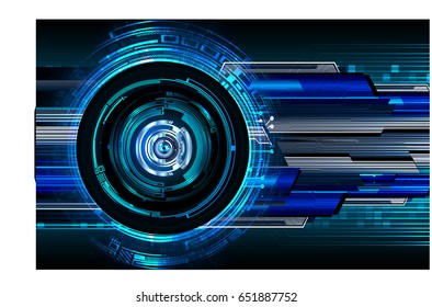 future technology, blue eye cyber security concept background, abstract hi speed digital internet.motion move blur. pixel. vector