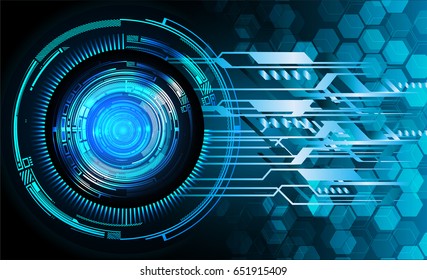 future technology, blue eye cyber security concept background, abstract hi speed digital internet.motion move blur. pixel. vector