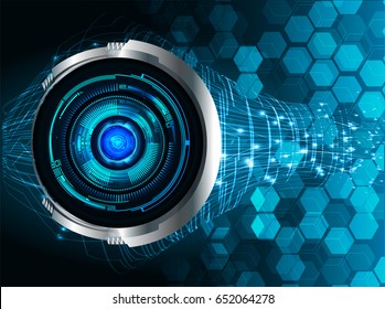 future technology, blue eye cyber security concept background, abstract hi speed digital internet.motion move blur. pixel. vector