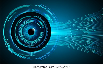 future technology, blue eye cyber security concept background, abstract hi speed digital internet.motion move blur. pixel. vector