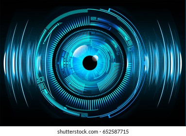 future technology, blue eye cyber security concept background, abstract hi speed digital internet.motion move blur. pixel. wave vector