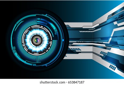 future technology, blue eye cyber security concept background, abstract hi speed digital internet.motion move blur. pixel. vector