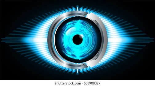 future technology, blue eye cyber security concept background, abstract hi speed digital internet.motion move blur. pixel. vector
