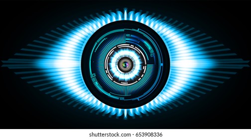 tecnología futura, fondo de concepto de ciberseguridad de los ojos azules, Internet digital abstracto de alta velocidad digital.movimiento movimiento borroso. píxel. vectorial