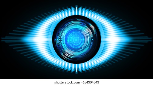 future technology, blue eye cyber security concept background, abstract hi speed digital internet.motion move blur. pixel. vector