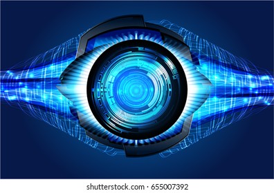 future technology, blue eye cyber security concept background, abstract hi speed digital internet.motion move blur. pixel. vector