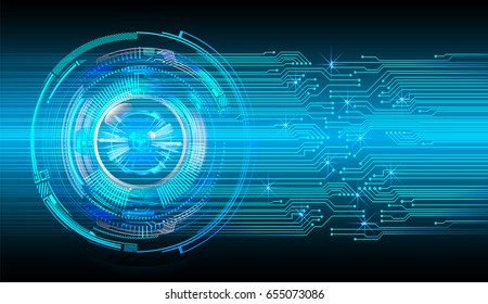 future technology, blue eye cyber security concept background, abstract hi speed digital internet.motion move blur. pixel. vector