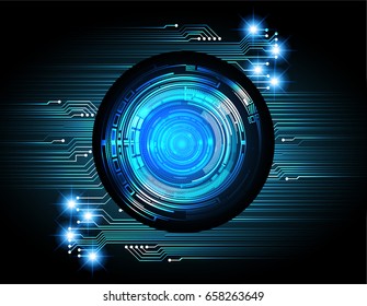 future technology, blue eye cyber security concept background, abstract hi speed digital internet.motion move blur. pixel. vector