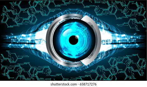 future technology, blue eye cyber security concept background, abstract hi speed digital internet.motion move blur. pixel. vector