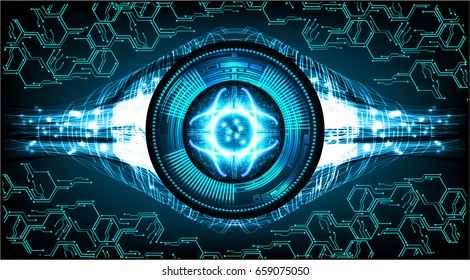 future technology, blue eye cyber security concept background, abstract hi speed digital internet.motion move blur. pixel. vector