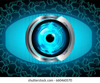 future technology, blue eye cyber security concept background, abstract hi speed digital internet.motion move blur. pixel. vector