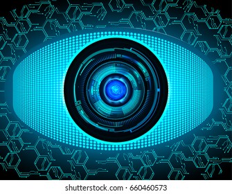future technology, blue eye cyber security concept background, abstract hi speed digital internet.motion move blur. pixel. vector