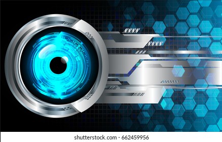 future technology, blue eye cyber security concept background, abstract hi speed digital internet.motion move blur. pixel. vector