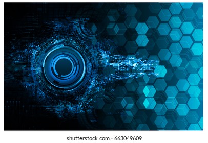 future technology, blue eye cyber security concept background, abstract hi speed digital internet.motion move blur. pixel. vector