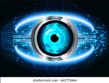 future technology, blue eye cyber security concept background, abstract hi speed digital internet.motion move blur. pixel. vector