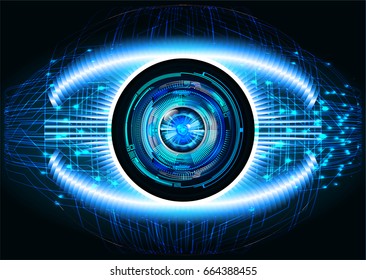 future technology, blue eye cyber security concept background, abstract hi speed digital internet.motion move blur. pixel. vector
