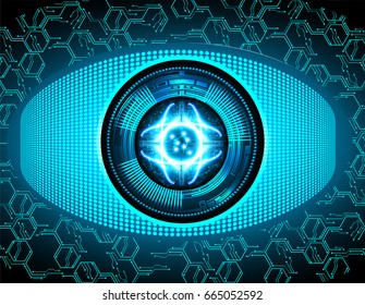 future technology, blue eye cyber security concept background, abstract hi speed digital internet.motion move blur. pixel. vector