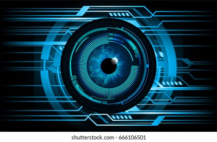 future technology, blue eye cyber security concept background, abstract hi speed digital internet.motion move blur. pixel. vector