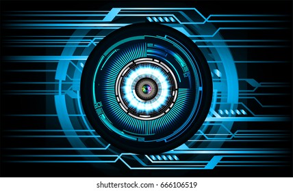 future technology, blue eye cyber security concept background, abstract hi speed digital internet.motion move blur. pixel. vector